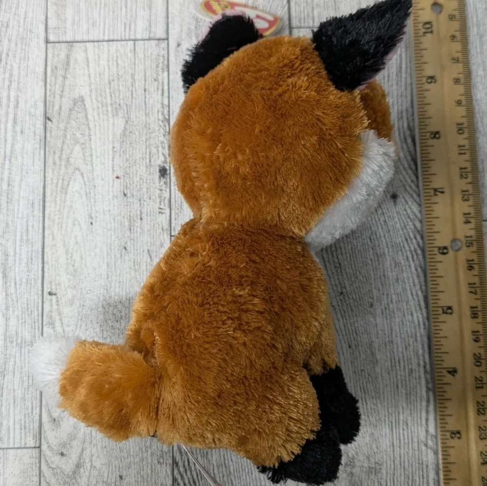 Ty Slick Stuffed Animal Fox - Orange, White, Black